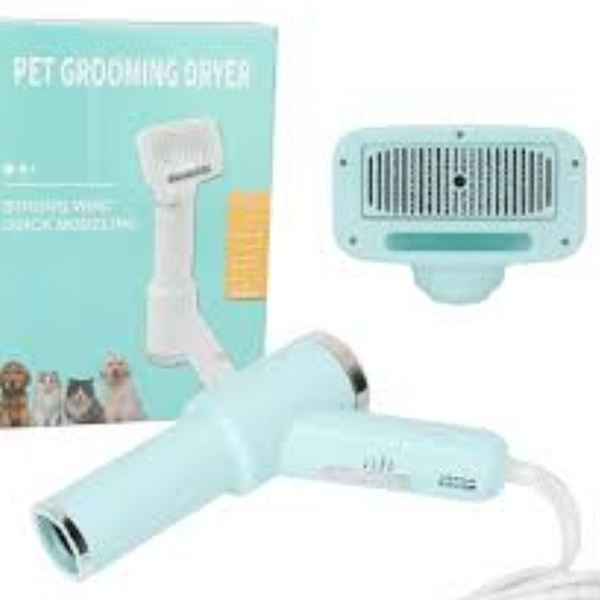 GENERICO - Cepillo Secador 2 En 1 Quita Pelos Perros Mascotas