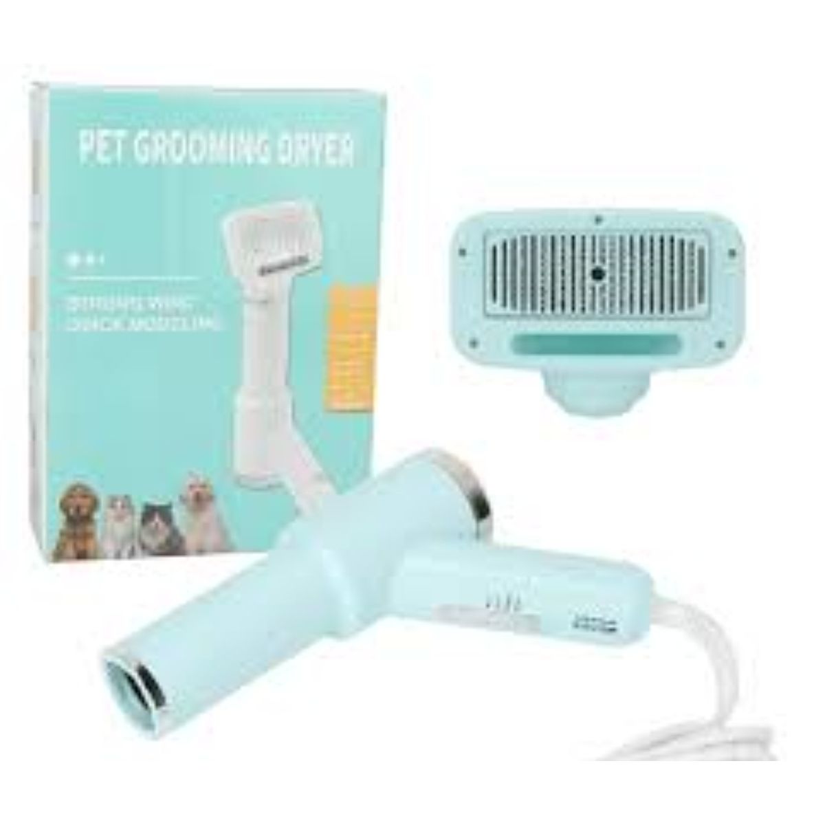 GENERICO - Cepillo Secador 2 En 1 Quita Pelos Perros Mascotas