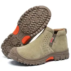 TIOZONEY - Botas de seguridad para soldar para hombre