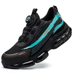 TIOZONEY - Zapatos de seguridad con botón giratorio