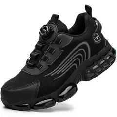 TIOZONEY - Zapatos de seguridad con botón giratorio