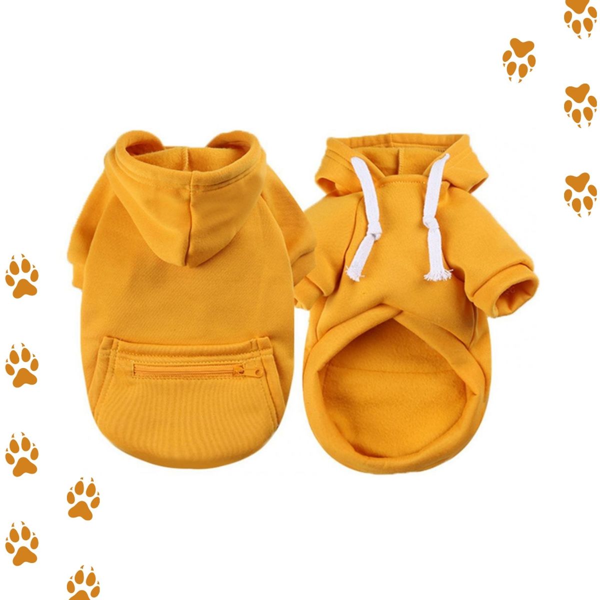 GENERICO - Poleron Amarillo con Capucha  Talla S