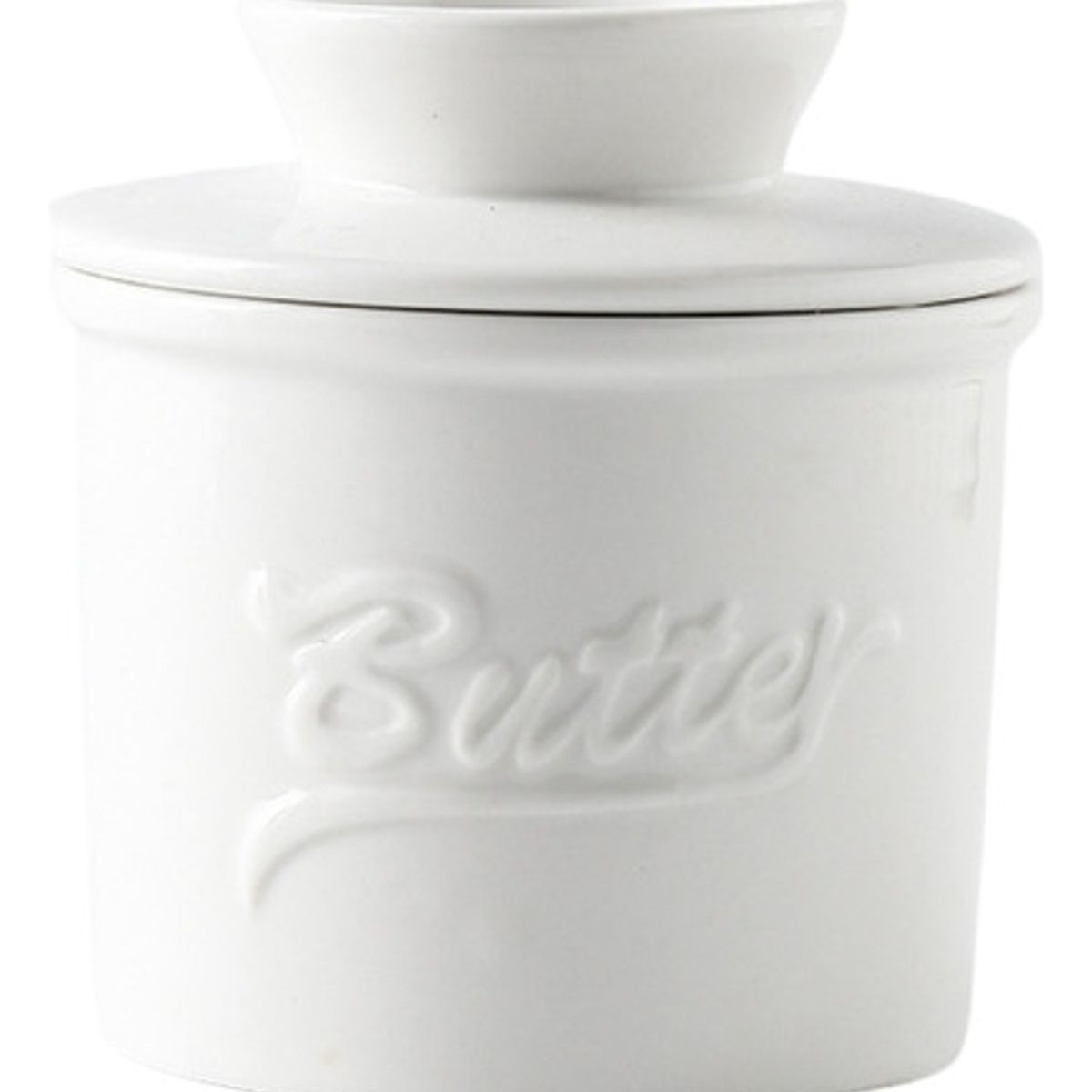 GENERICO - Mantequillera Francesa Blanca Con Agua Ambiente Hogarútil