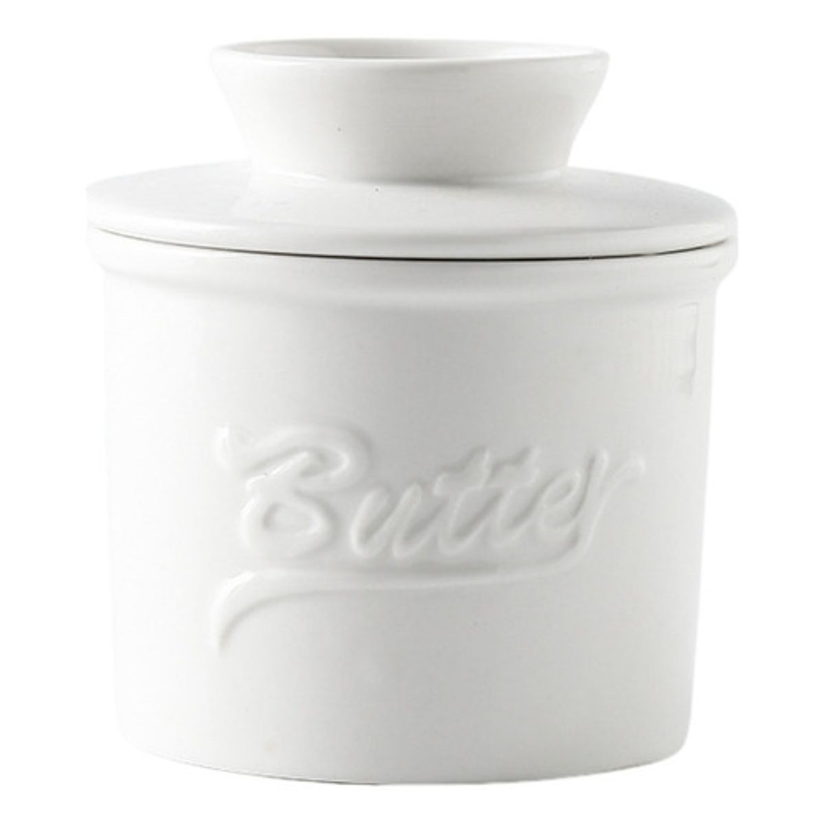 GENERICO - Mantequillera Francesa Blanca Con Agua Ambiente Hogarútil