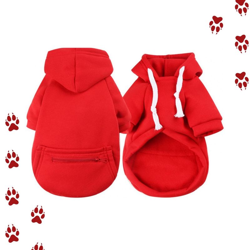 GENERICO - Poleron Rojo con Capucha  Talla S
