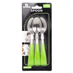 OEM - Set 3 Cucharas De Acero Mango Acrílico