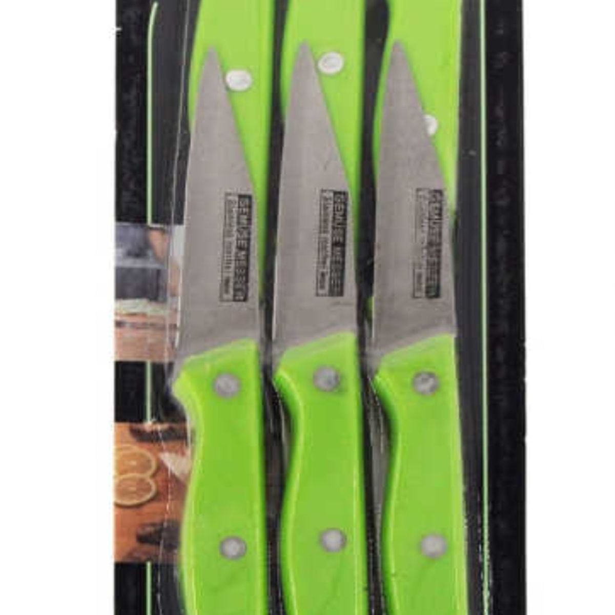 OEM - Set 6 Cuchillos De Acero Mango Acrílico Verde