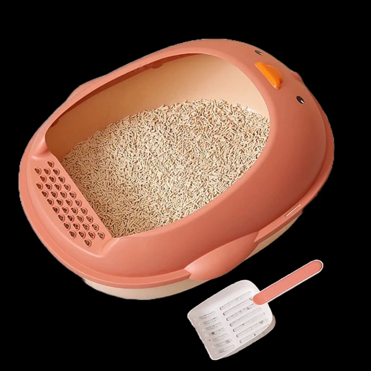 GENERICO - Arenero para Gatos Sweet Chick con pala - Rosado M