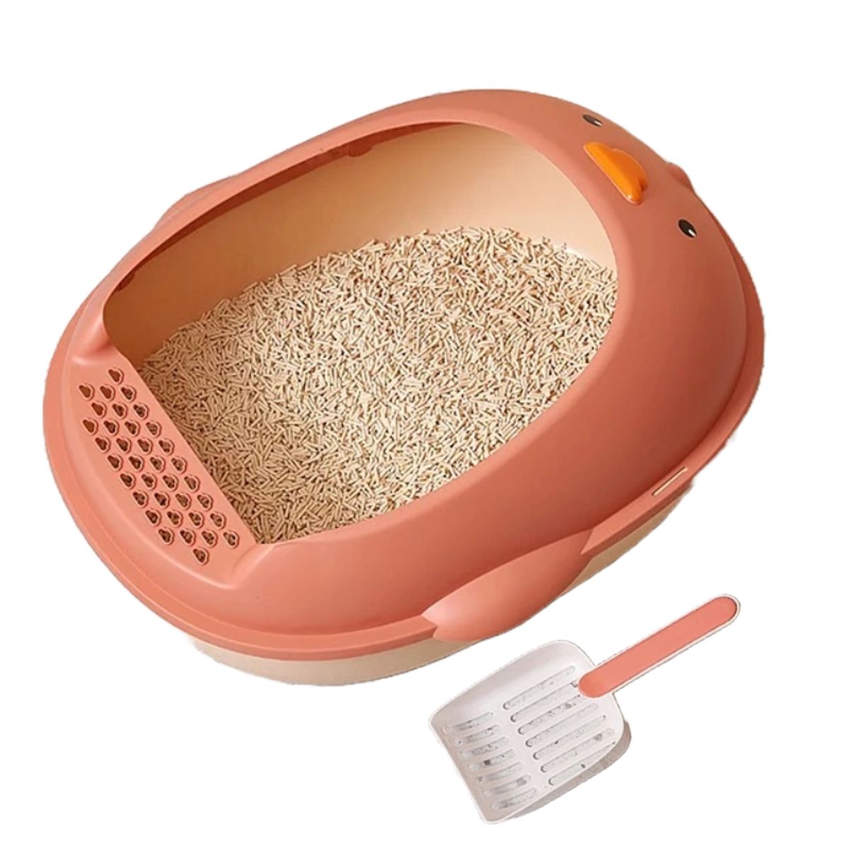 GENERICO - Arenero para Gatos Sweet Chick con pala - Rosado M