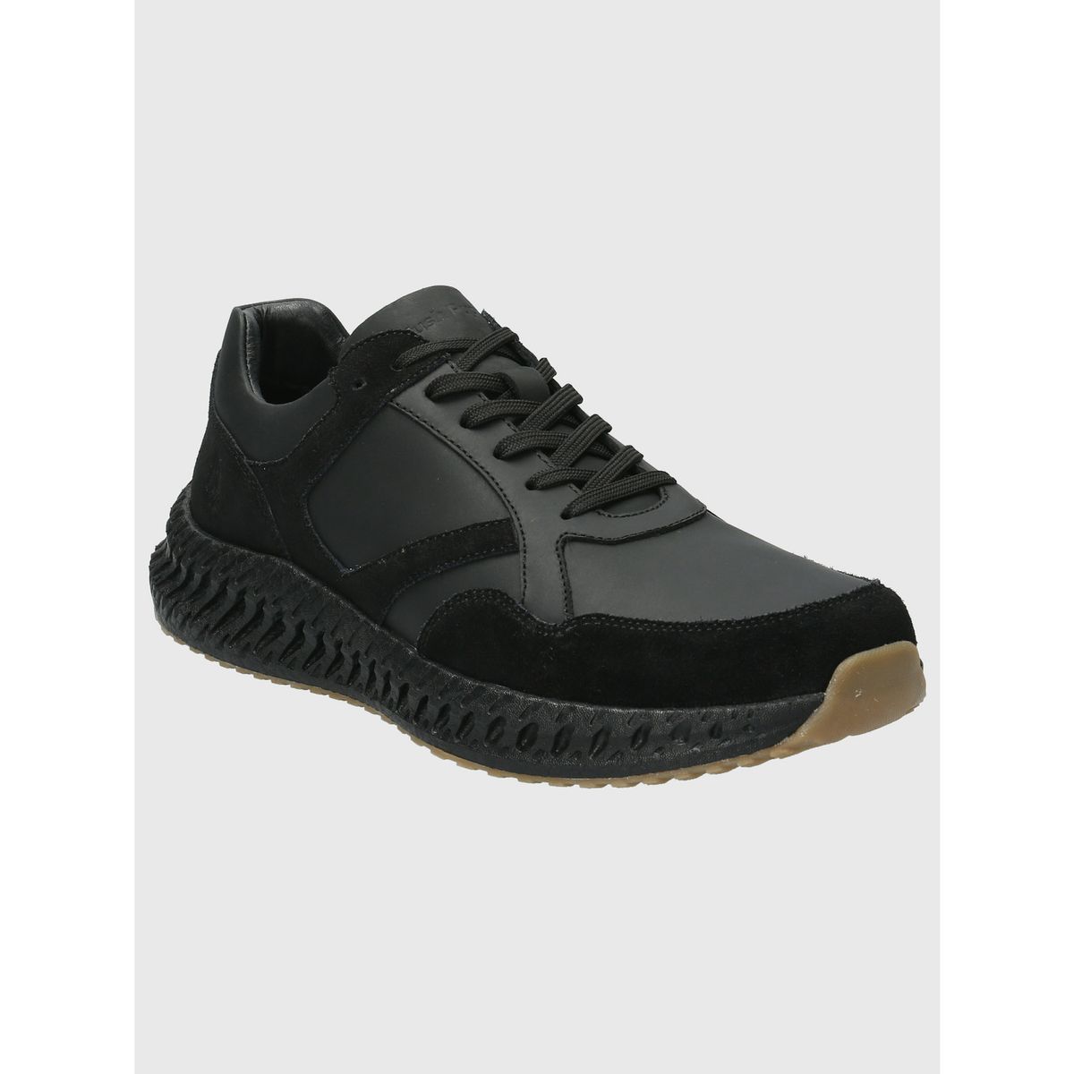 HUSH PUPPIES - Zapatilla Cuero Hombre Spinal Expl Negro HUSH PUPPIES