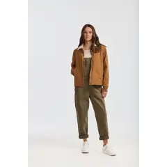CAT - Chaqueta Mujer Sherpa Lined Chore Café