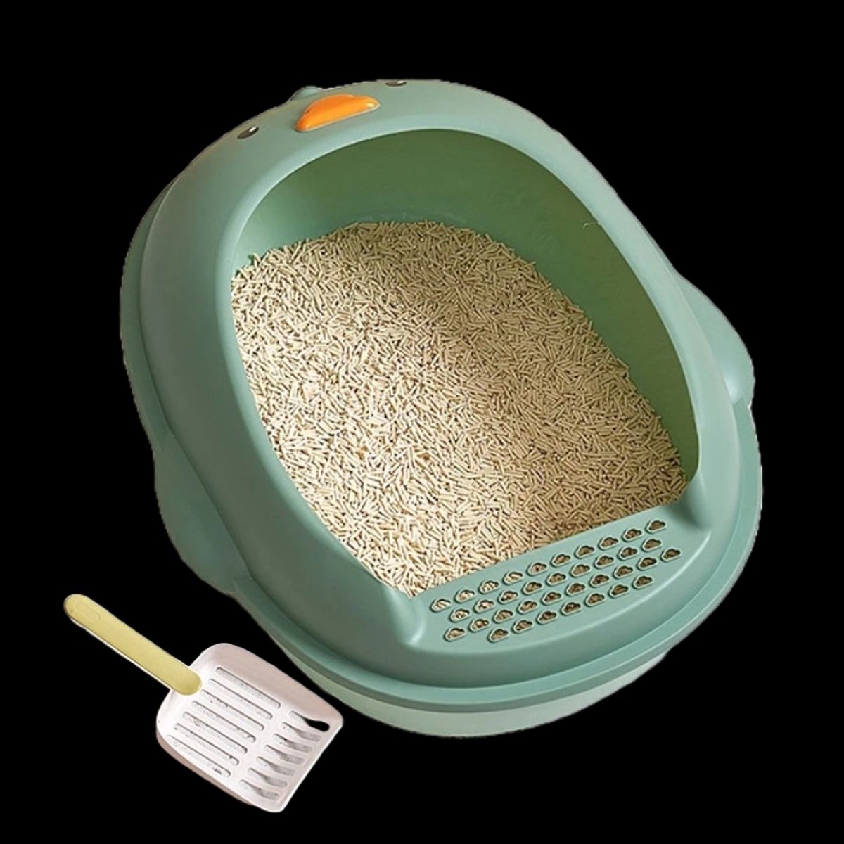 GENERICO - Arenero para Gatos Sweet Chick con pala -Verde L