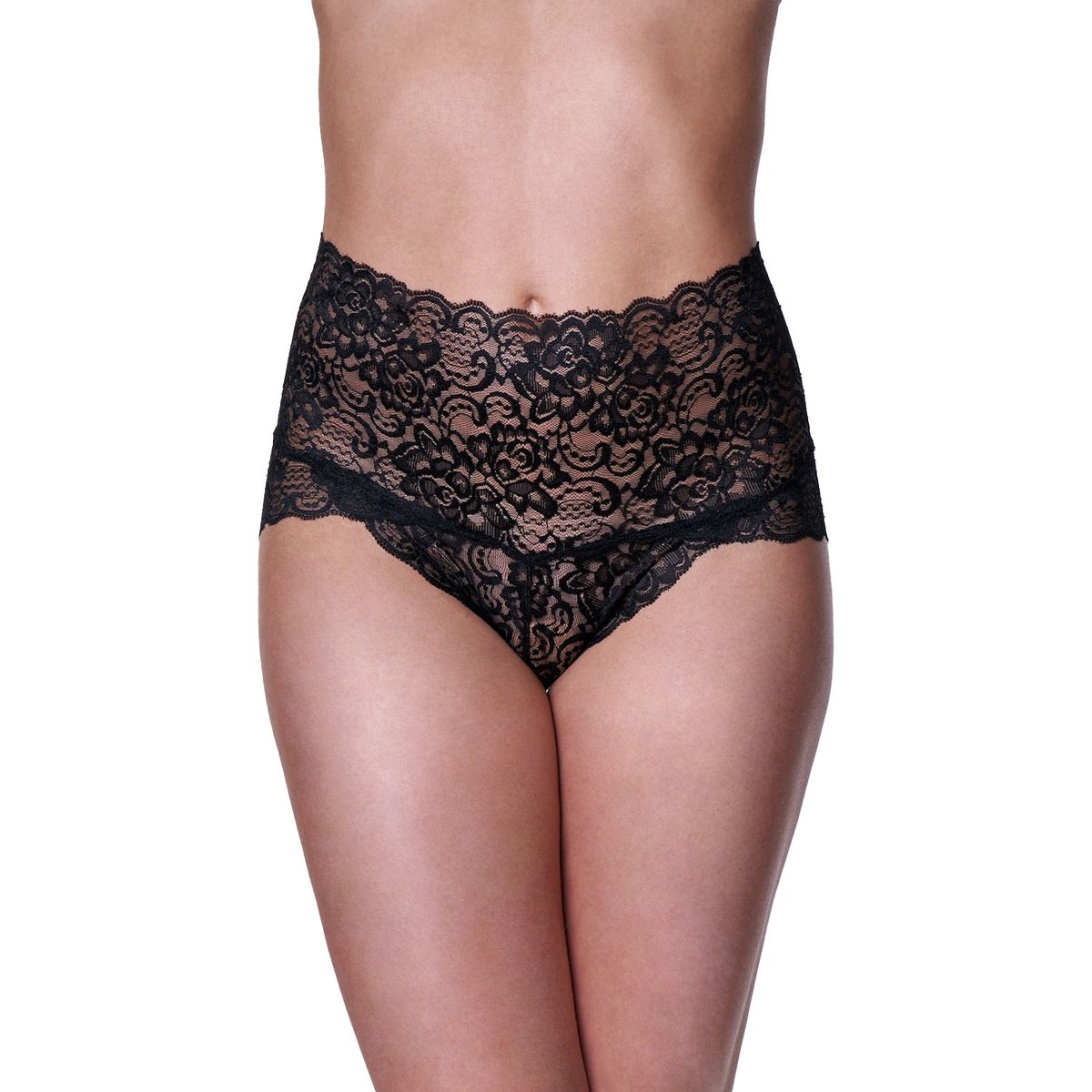 BAZIANI - Calzón Alto Encaje 20576