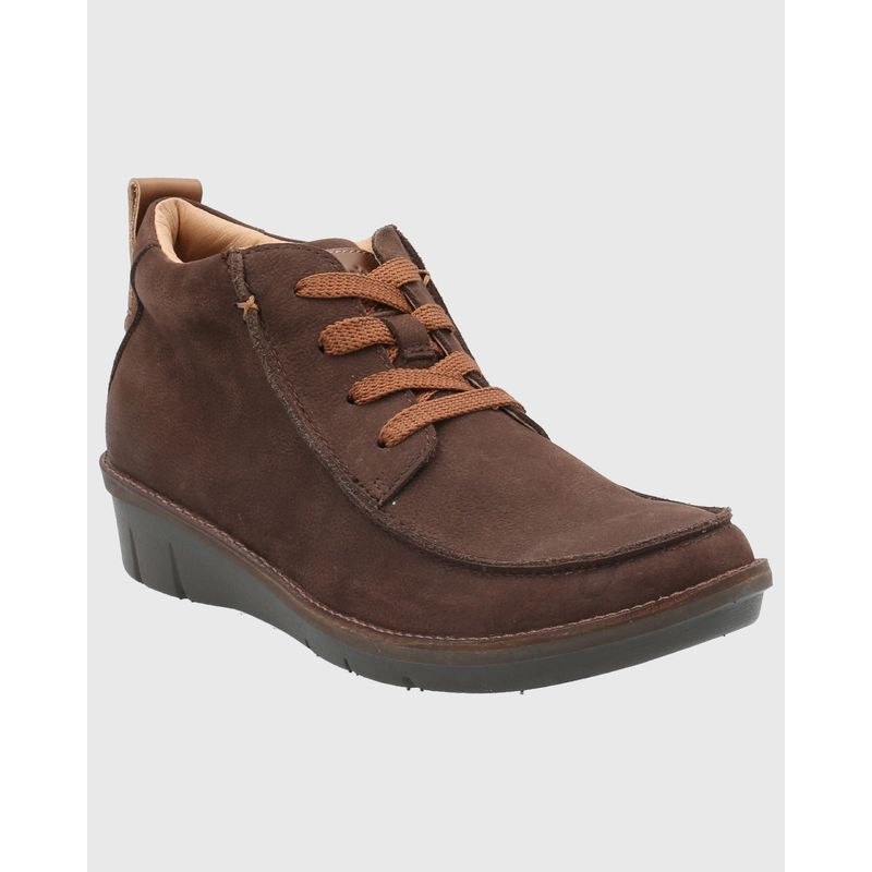 HUSH PUPPIES - Botin Cuero Mujer Cheer Café HUSH PUPPIES