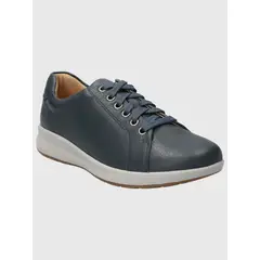 HUSH PUPPIES - Zapatilla Cuero Mujer Spinal Laceup Azul
