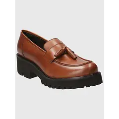 HUSH PUPPIES - Mocasín Cuero Mujer Clov Café