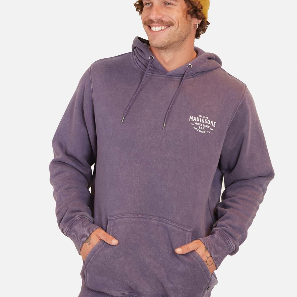 MAUI AND SONS - Poleron 5O810 Morado Hombre Maui And Sons