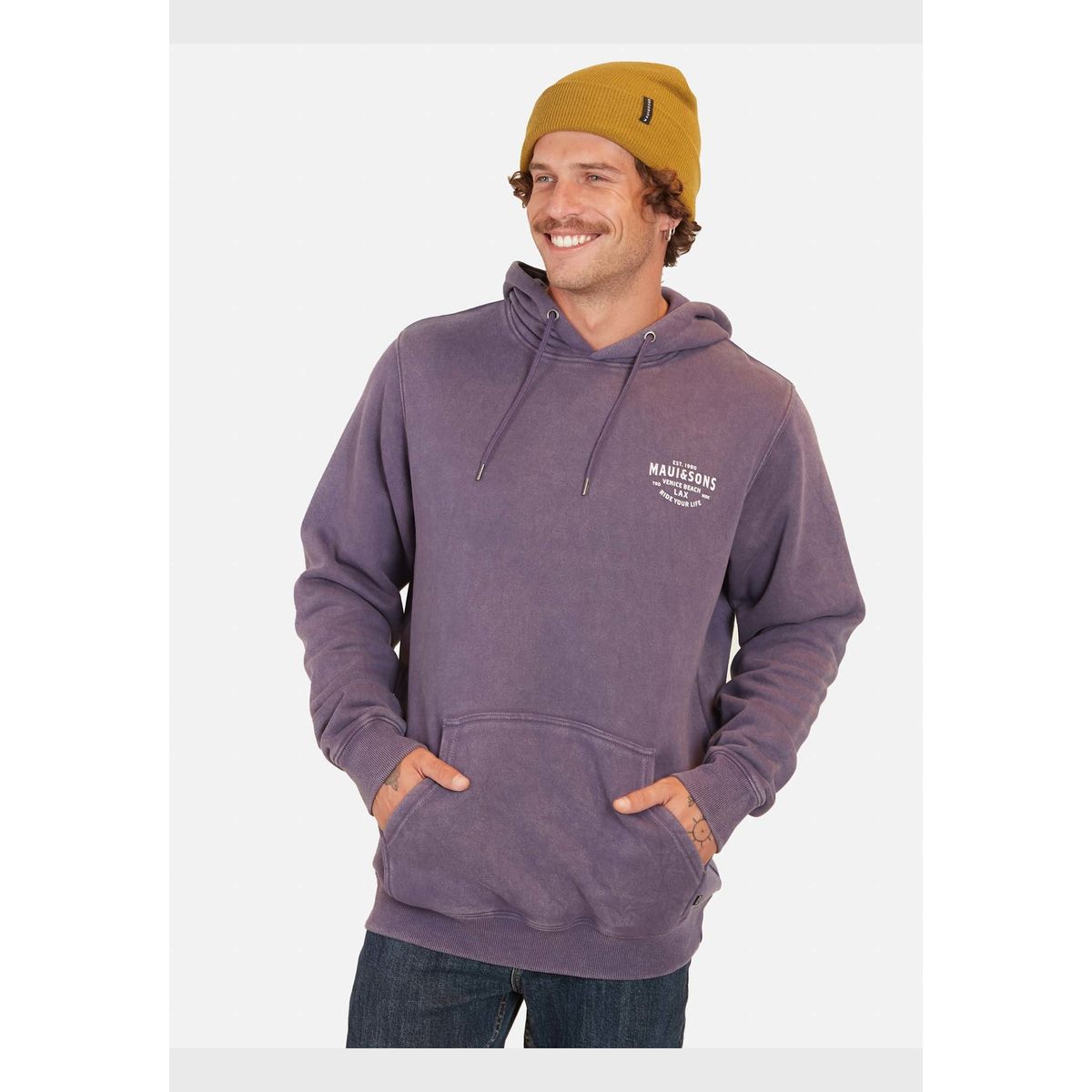 MAUI AND SONS - Poleron 5O810 Morado Hombre Maui And Sons