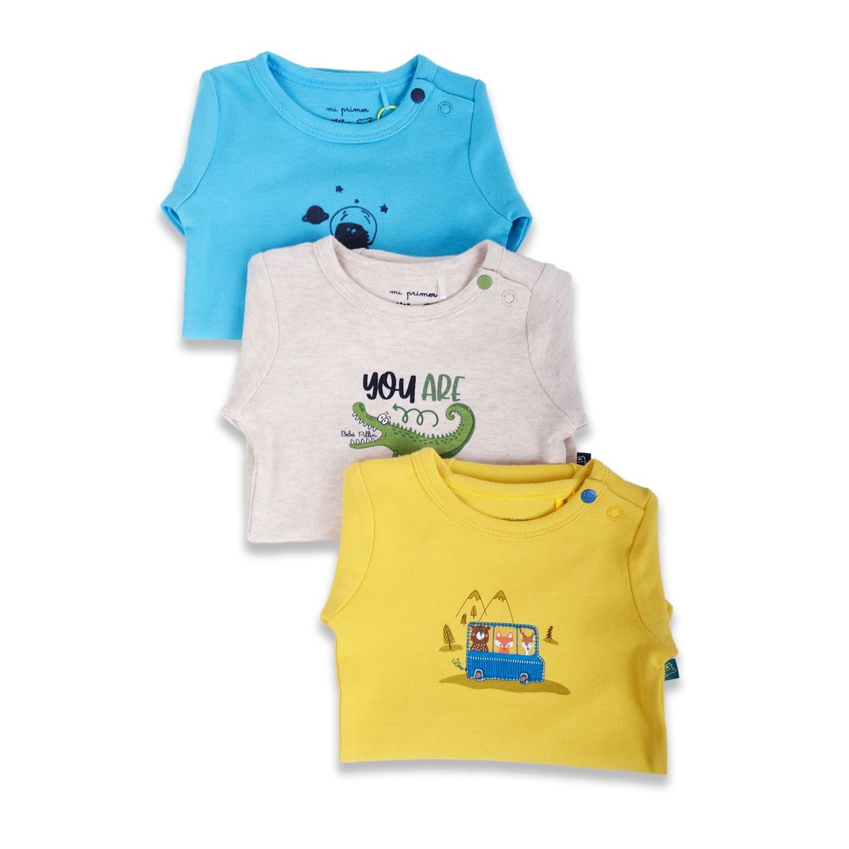 PILLIN - Pack 3 Pzas Body Bebé Niño Multicolor Pillin PILLIN