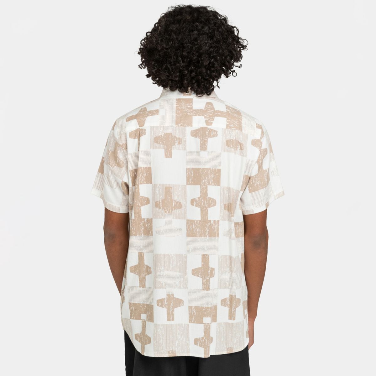 ELEMENT - Camisa M/C Skyway Ss Wvtp Beige Hombre ELEMENT