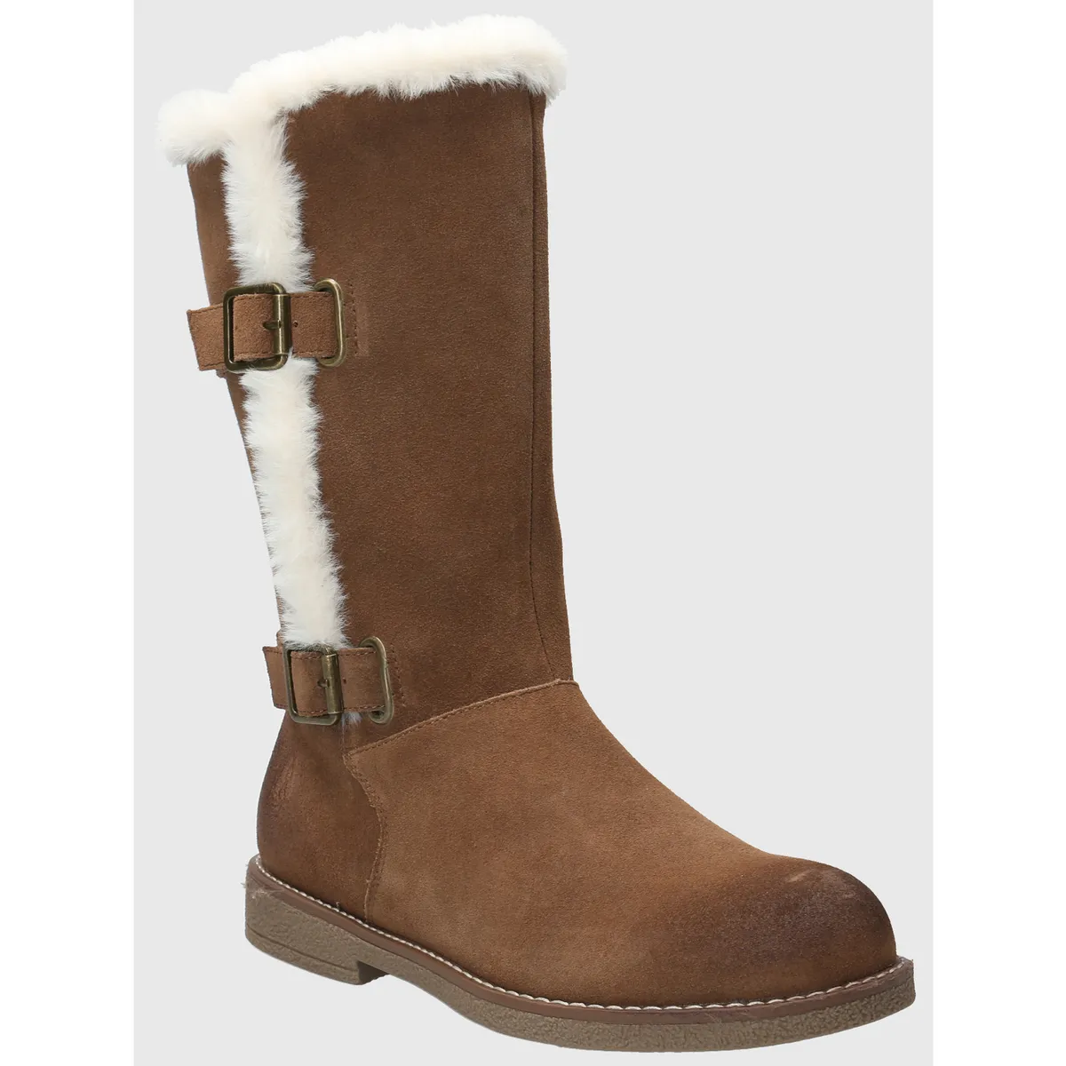 HUSH PUPPIES - Bota Cuero Mujer Astrid Café HUSH PUPPIES