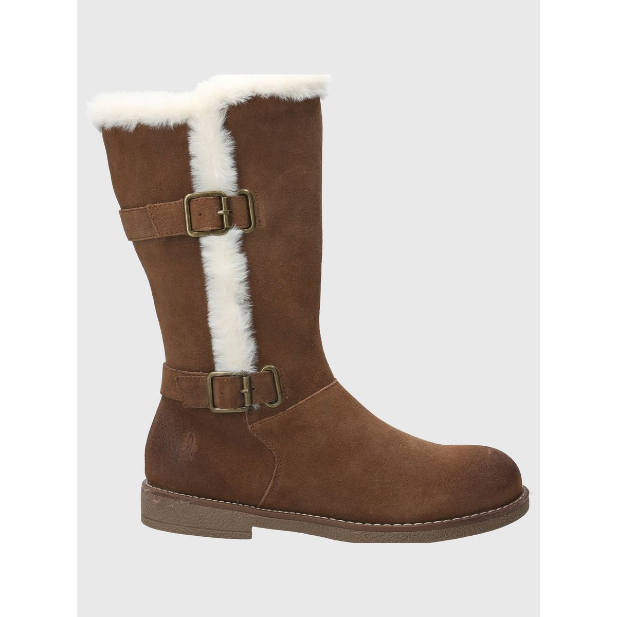 HUSH PUPPIES - Bota Cuero Mujer Astrid Café HUSH PUPPIES