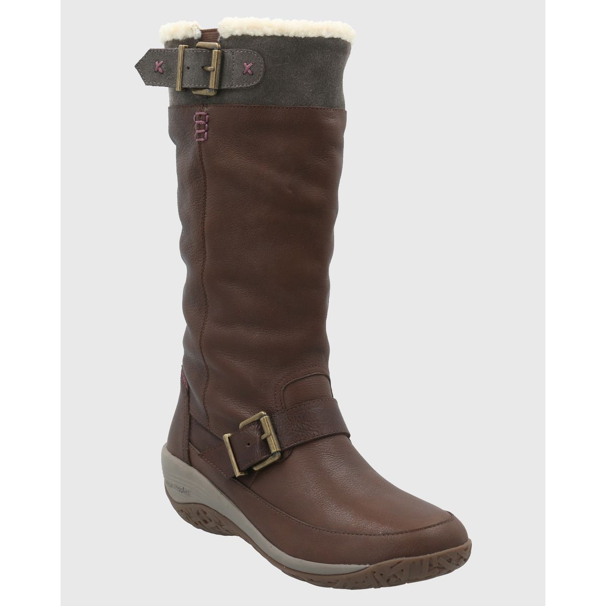HUSH PUPPIES - Bota Cuero Mujer Moma Café HUSH PUPPIES