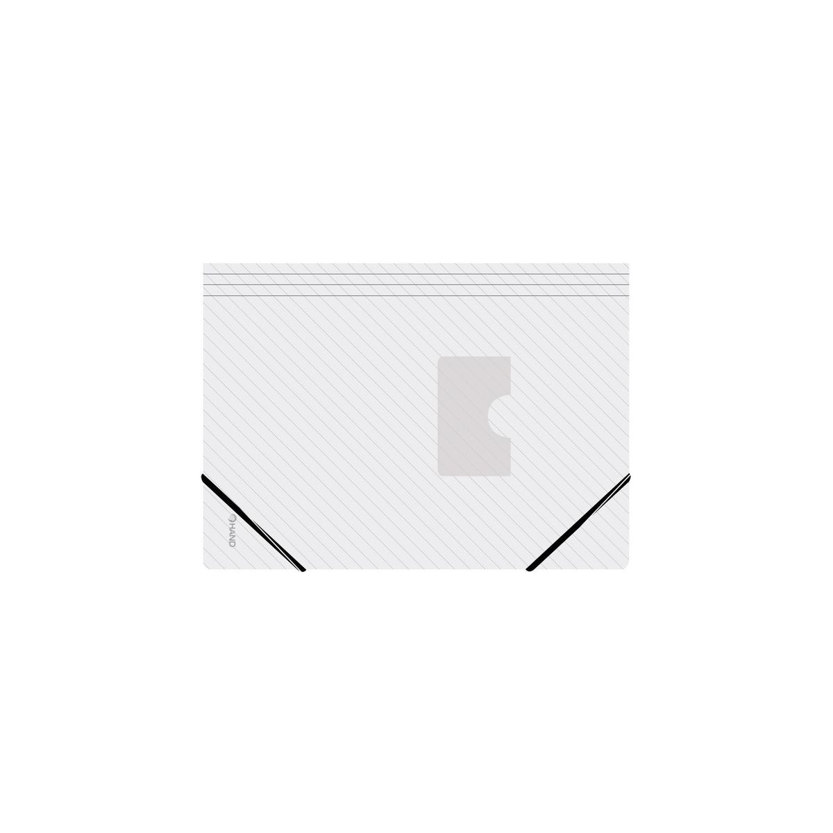 HAND - Pack 12 Carpetas Oficio Con Elástico y Porta tarjeta - SC