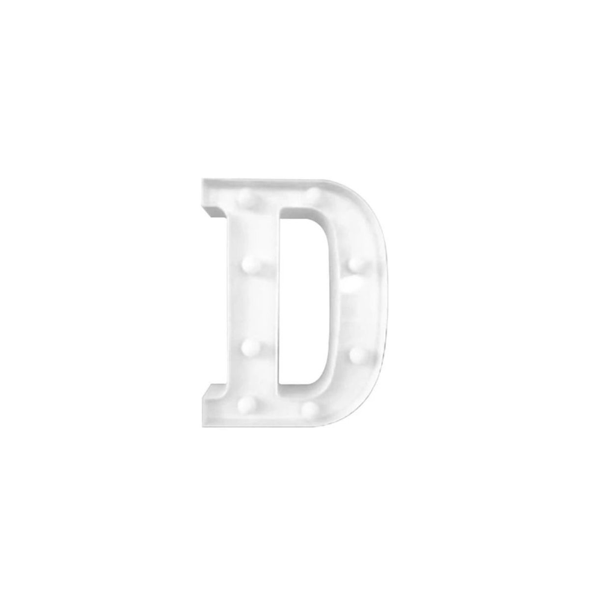 GENERICO - Letra D Con Luz LED 22cm