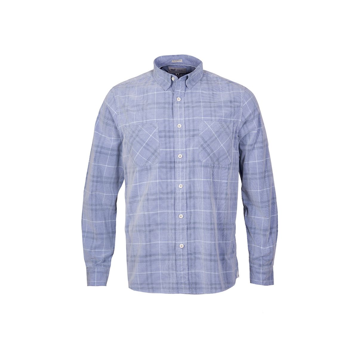 ROCKFORD - Camisa Algodón Orgánico Hombre Tartancord Azul ROCKFORD