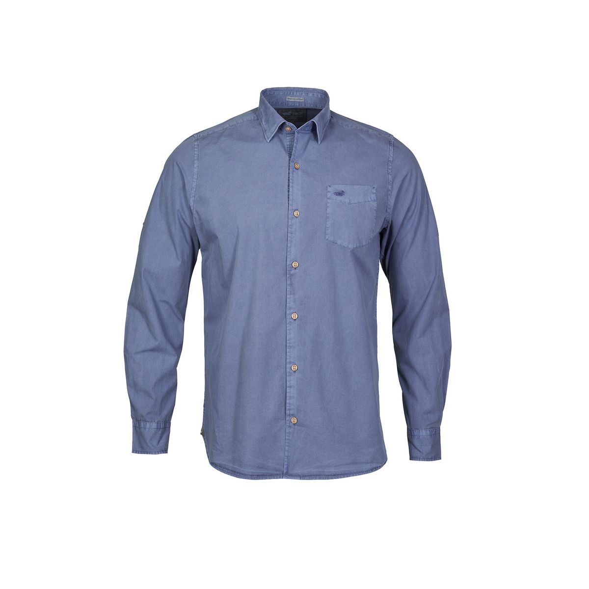 ROCKFORD - Camisa Algodón Orgánico Hombre Leeds Azul ROCKFORD