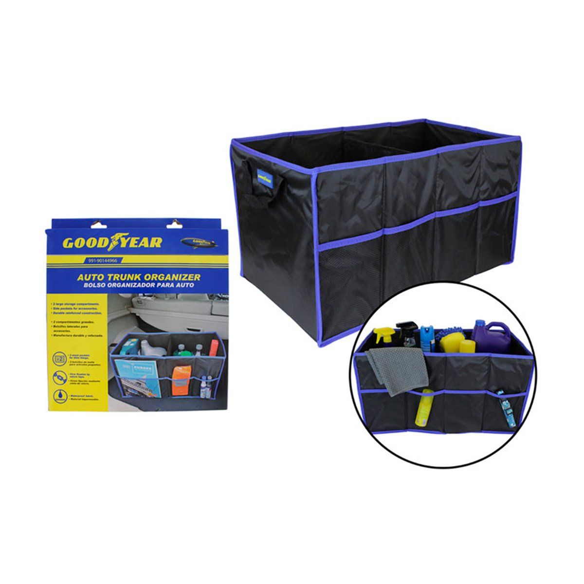 GOODYEAR - Organizador para auto negro Goodyear