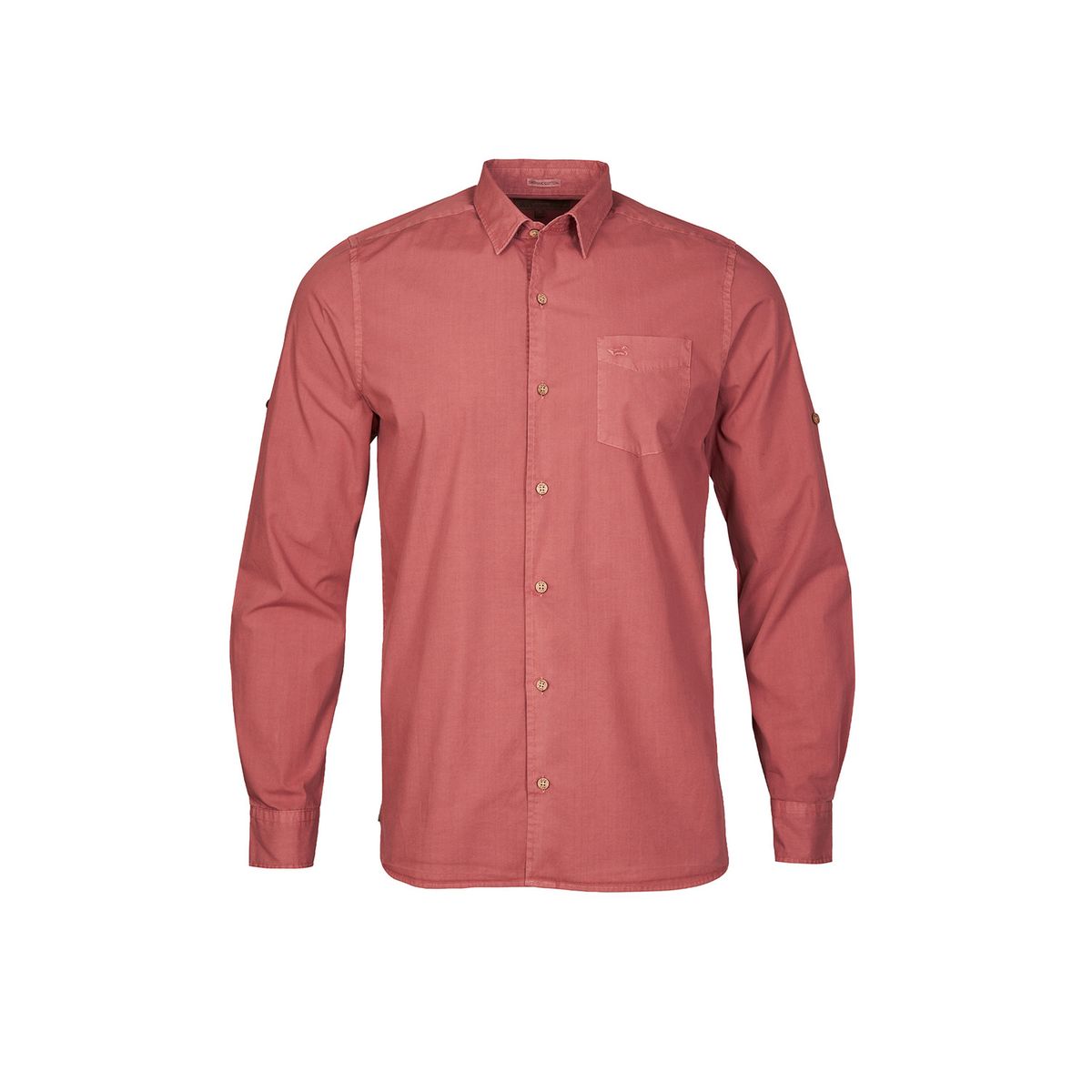 ROCKFORD - Camisa Algodón Orgánico Hombre Leeds Naranjo ROCKFORD