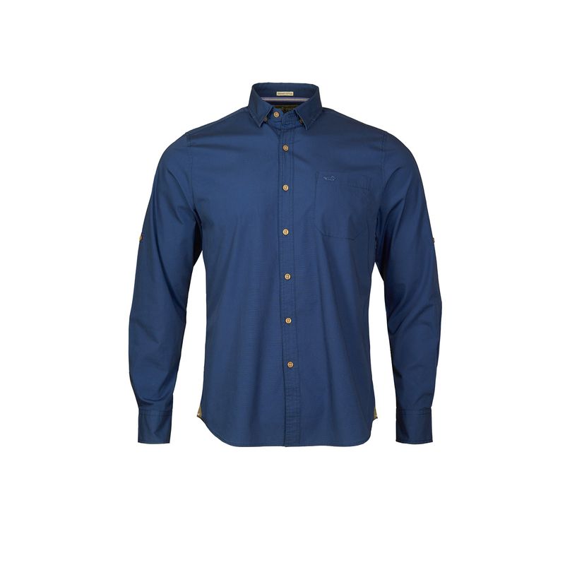 ROCKFORD - Camisa Algodón Orgánico Hombre Galiton Azul ROCKFORD