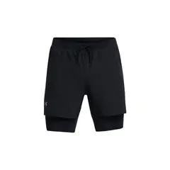 UNDER ARMOUR - Shorts Launch 2 en 1 de 5" hombre Negro