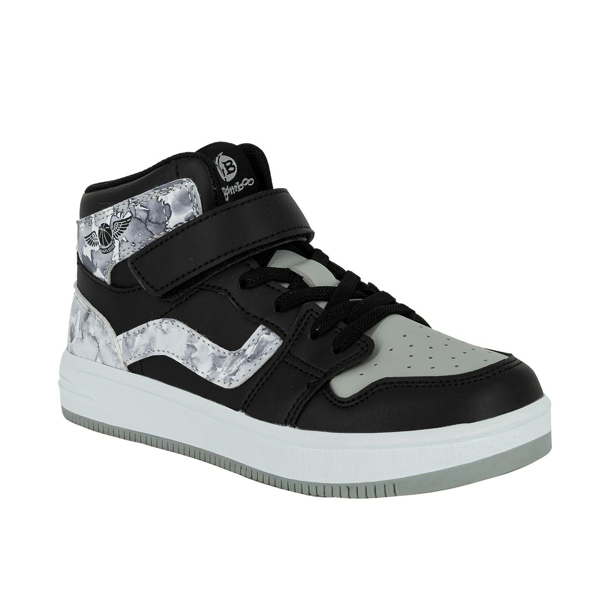 BAMBOO - Botin Niño Negro Estampa Bamboo