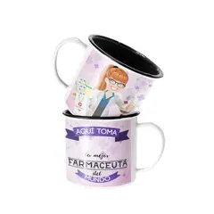SM - Taza Lechera Enlozado para Farmaceuta Personalizado - Blanco