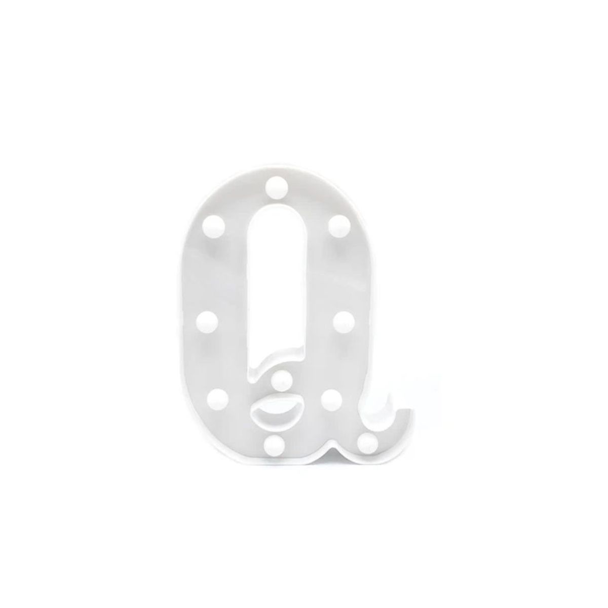 GENERICO - Letra Q Con Luz LED 22cm