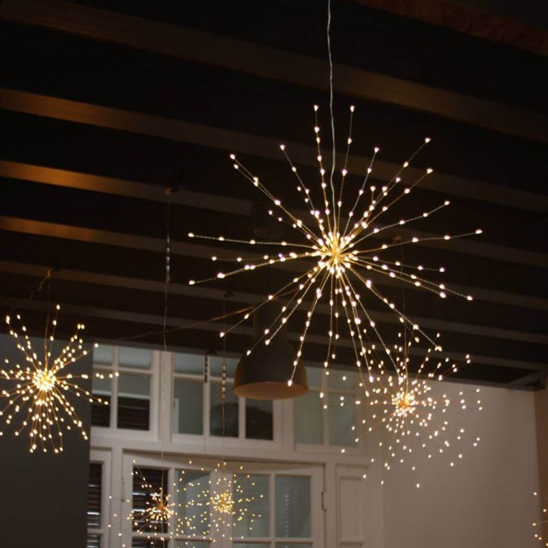 GENERICO - Mini Luces Navidad Solar Guirnalda Fuego Artificial 3 Metro