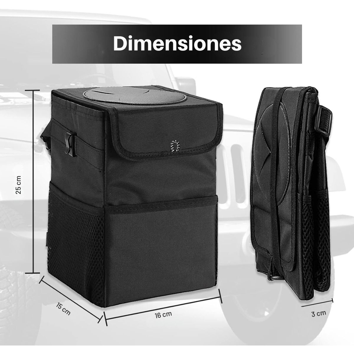 GENERICO - Basurero Contenedor Auto Organizador Impermeable Drivepro