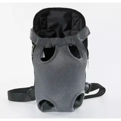 GENERICO - Bolso Transportador Para Mascota Pecho Espalda Talla M Gris