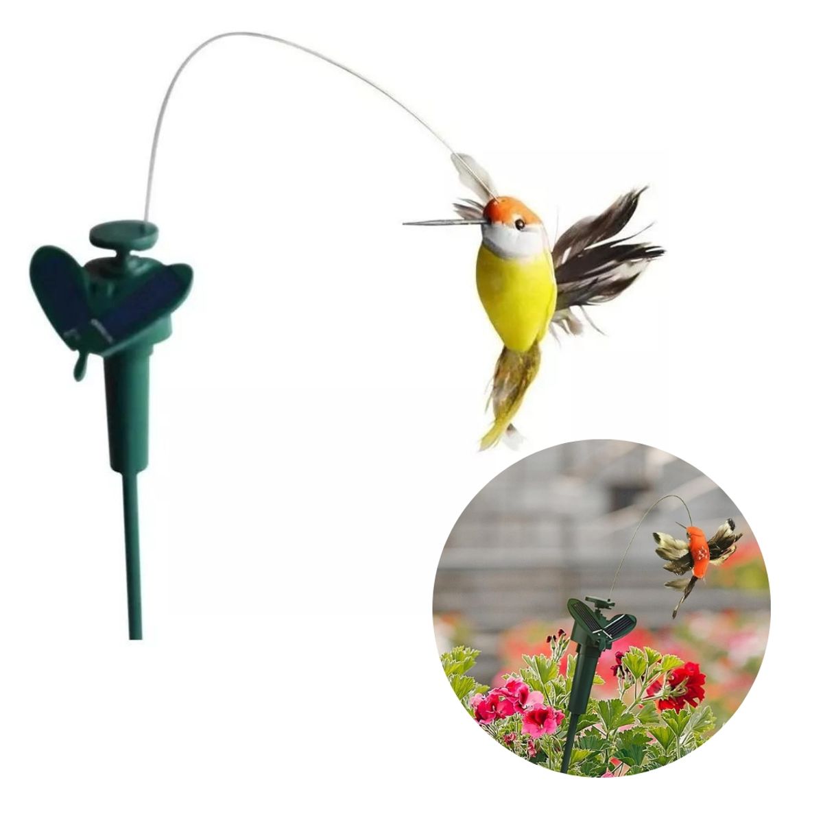 GENERICO - Estaca Solar COLIBRÍ Volador Giratorio Decoración Jardín