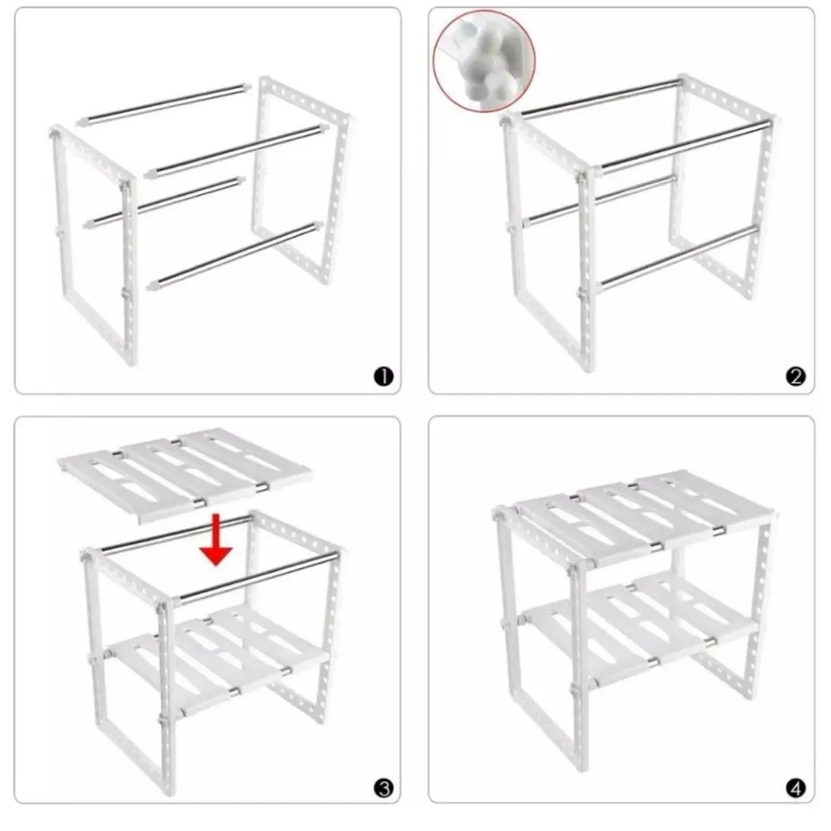 GENERICO - Soporte Organizador De Cocina Estante Multiuso Organizador De Ollas