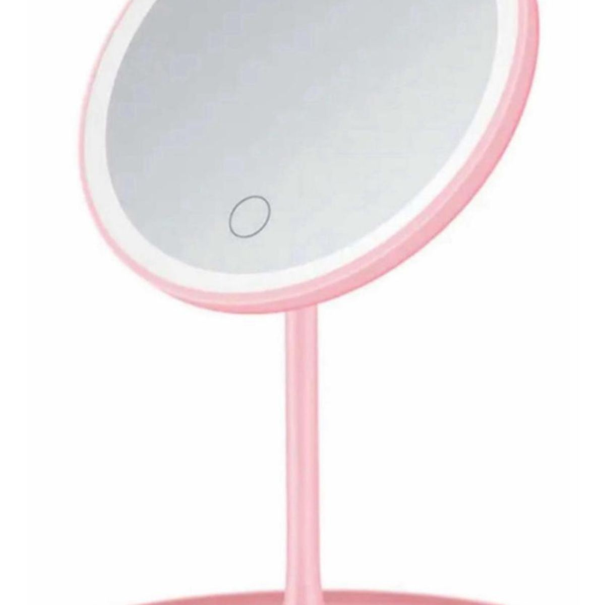 GENERICO - Espejo Redondo Para Maquillaje Luz Led Usb Rosado