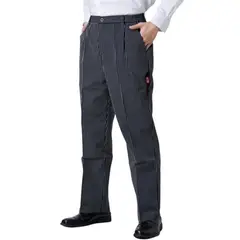 EDWINAYY - Pantalón Cocina Chef Pata De Pollo Gabardina Unisex Panadero