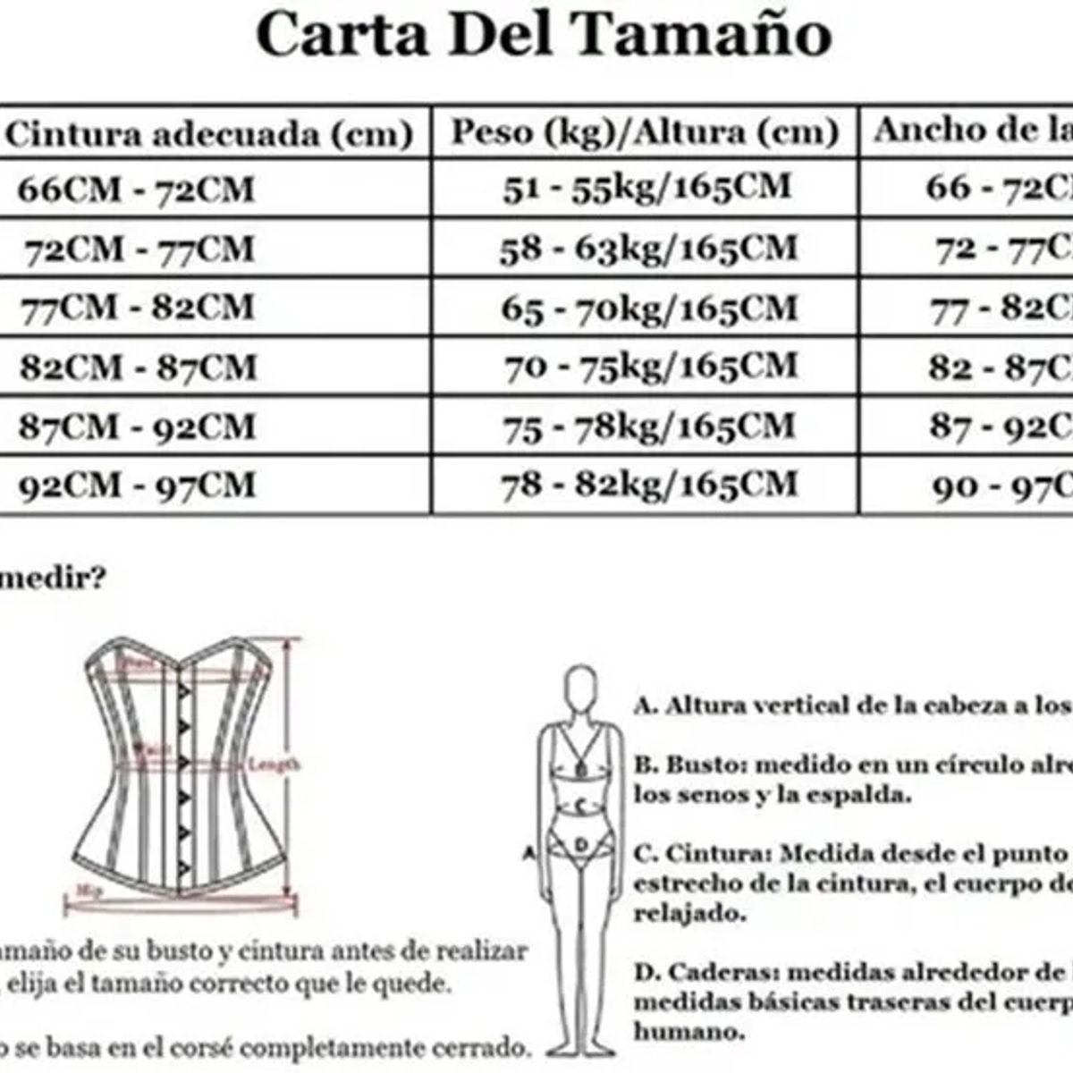 GENERICO - Corset Negro Gotico Victoriano Faja Satén