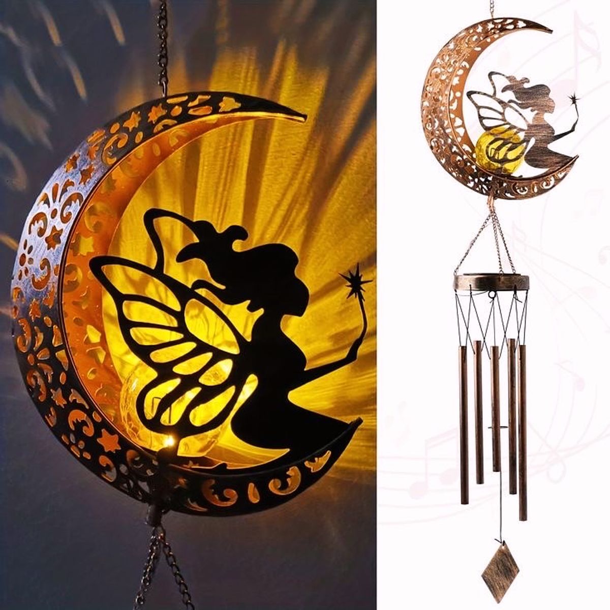 GENERICO - Campanas de Viento Solar Hada en Luna