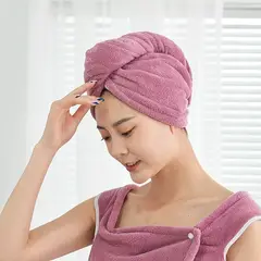 EDWINAYY - Albornoz Súper Absorbente Mujer Poliéster Batas+ba?o Gorras