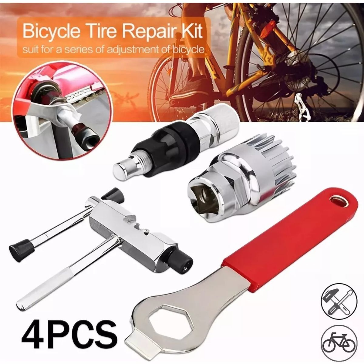 EDWINAYY - Kit Herramientas De Reparación Bicicletas Multifuncional