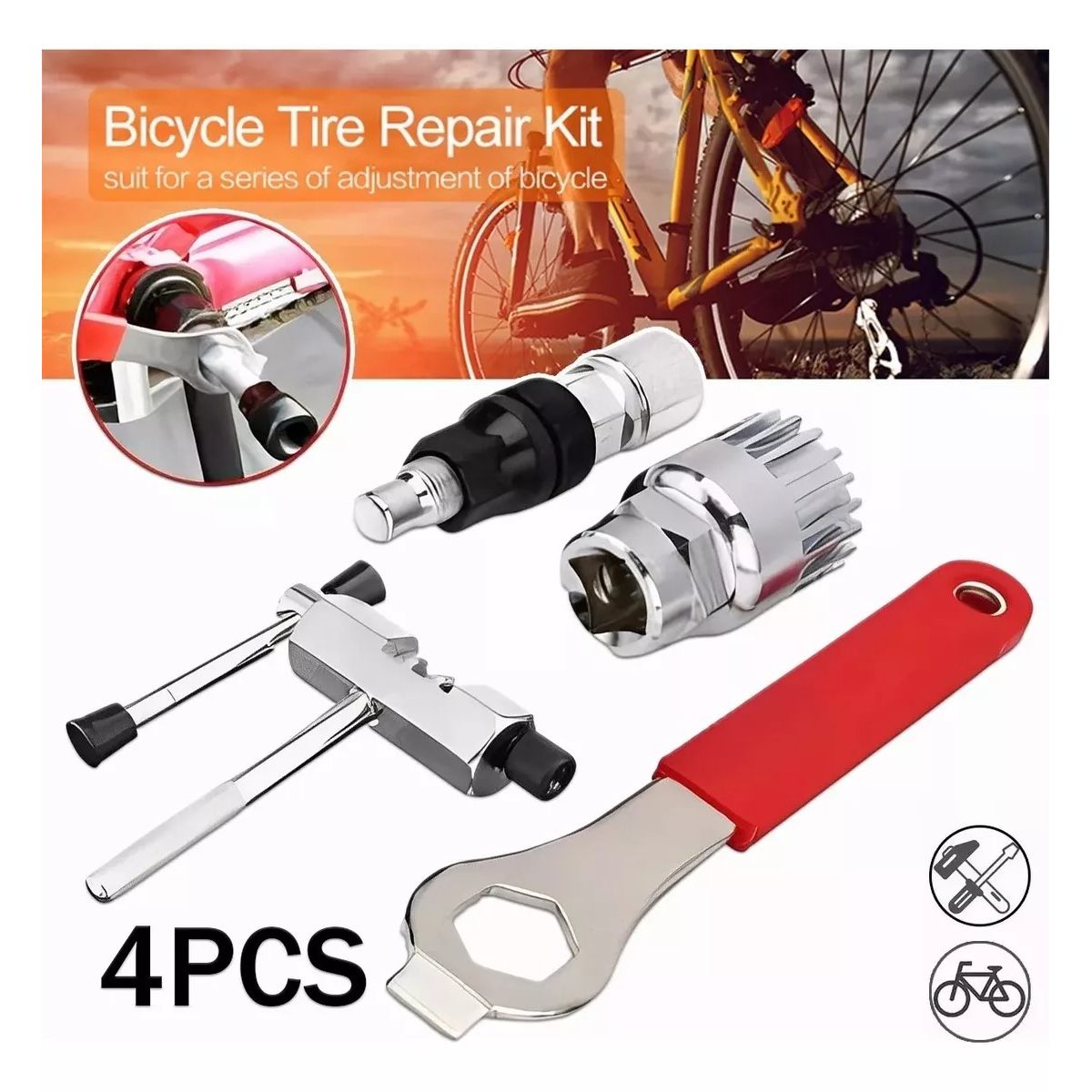 EDWINAYY - Kit Herramientas De Reparación Bicicletas Multifuncional